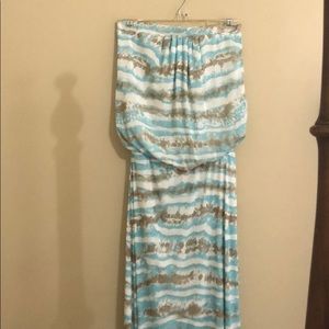 Strapless full length dress-size medium
